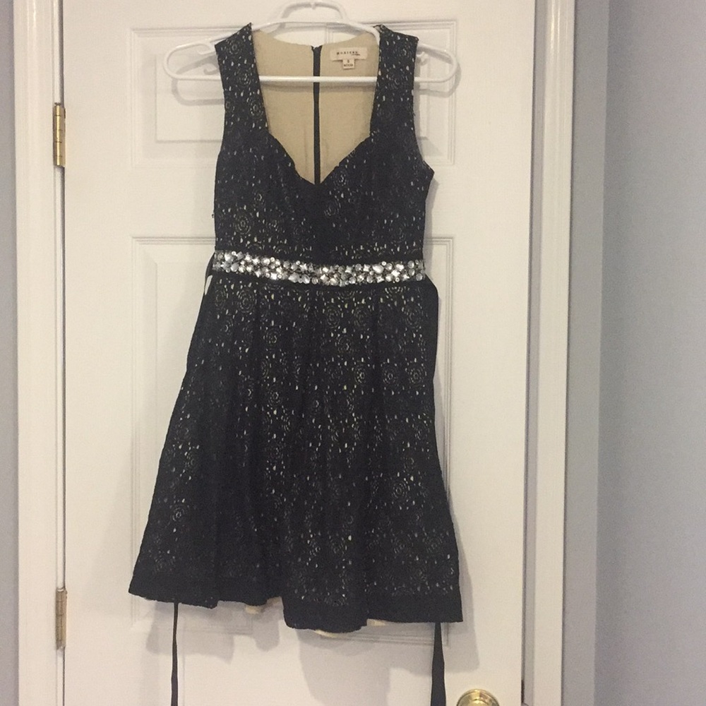 Black lace party dress